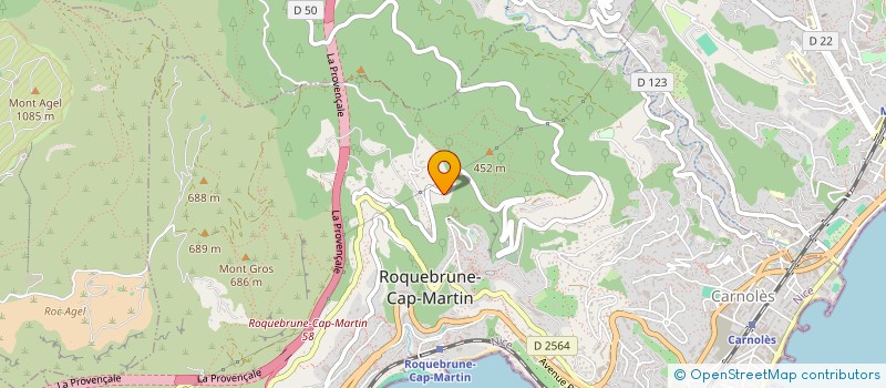 localisation de l'entreprise SCI VERAND1 à ROQUEBRUNE-CAP-MARTIN