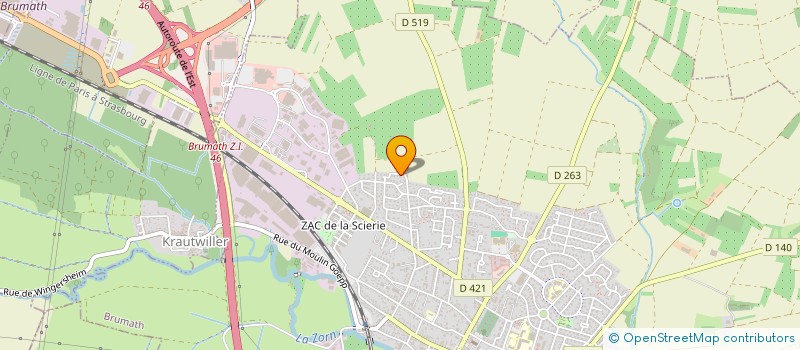 localisation de l'entreprise SCI VERBELINE  BRUMATH