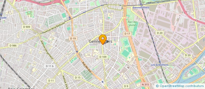 localisation de l'entreprise SCI VERBOISE à GENNEVILLIERS