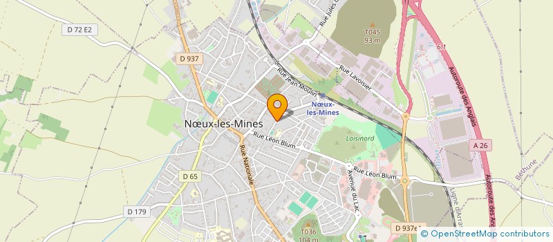 localisation de l'entreprise SCI VERDET à NŒUX-LES-MINES