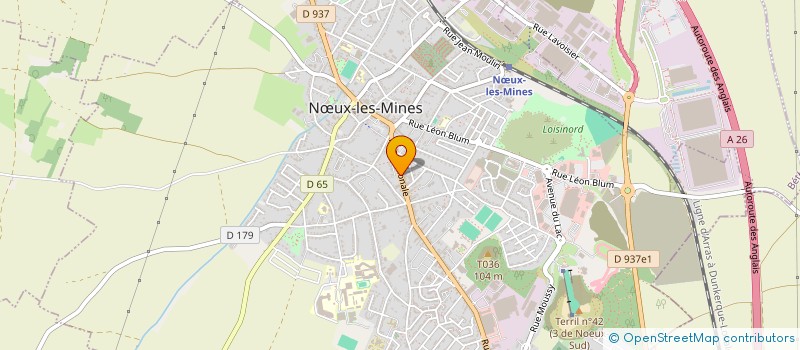 localisation de l'entreprise SCI VERDET ALAIN  NOEUX LES MINES