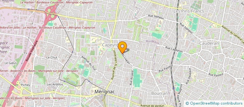 localisation de l'entreprise SCI VERDUN à MERIGNAC