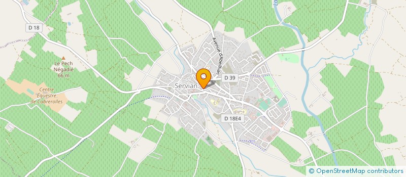 localisation de l'entreprise SCI VERDUN DISTILLERIE PEZENAS  SERVIAN