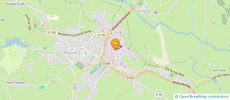localisation de l'entreprise SCI VERFONT à MAURIAC