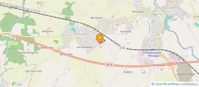 localisation de l'entreprise SCI VERGER FOL  CHATELAUDREN-PLOUAGAT