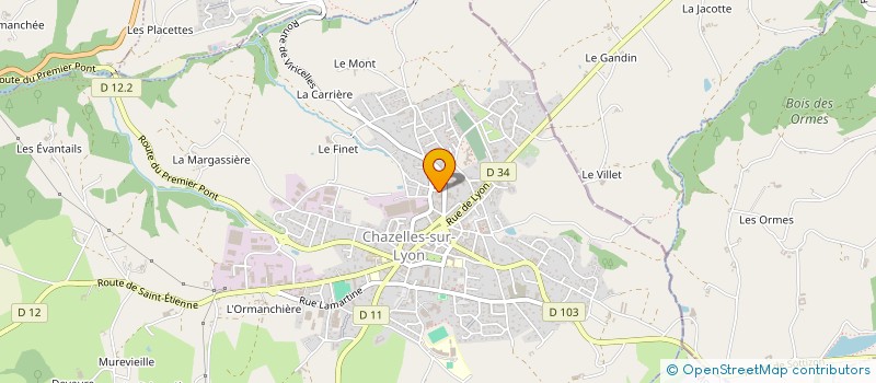 localisation de l'entreprise SCI VERI  CHAZELLES-SUR-LYON