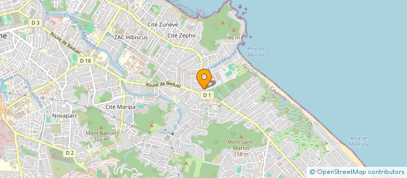 localisation de l'entreprise SCI VERISSON  CAYENNE