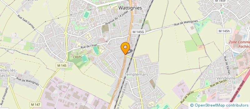 localisation de l'entreprise SCI VERLEM  WATTIGNIES