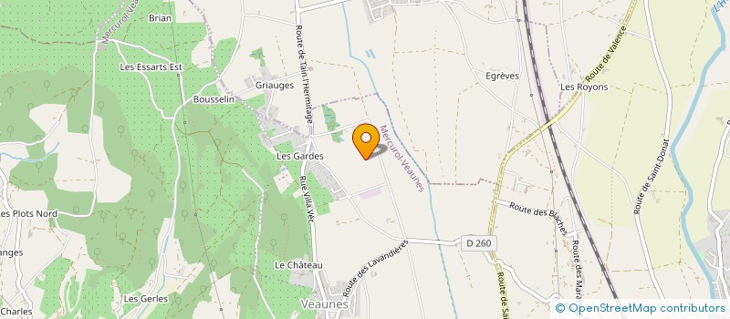 localisation de l'entreprise SCI VERNAYAUX  MERCUROL-VEAUNES