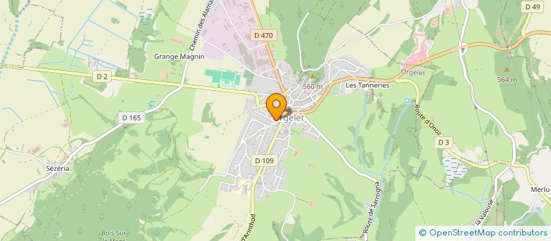 localisation de l'entreprise SCI VERNE à ORGELET