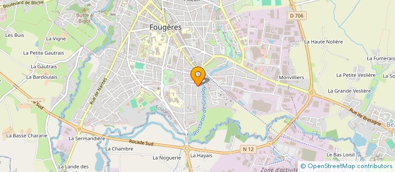 localisation de l'entreprise SCI VERNE  FOUGERES