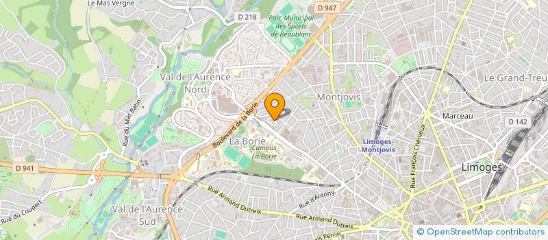 localisation de l'entreprise SCI VERNET à LIMOGES