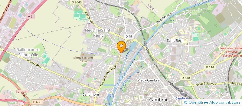 localisation de l'entreprise SCI VERNIER à CAMBRAI