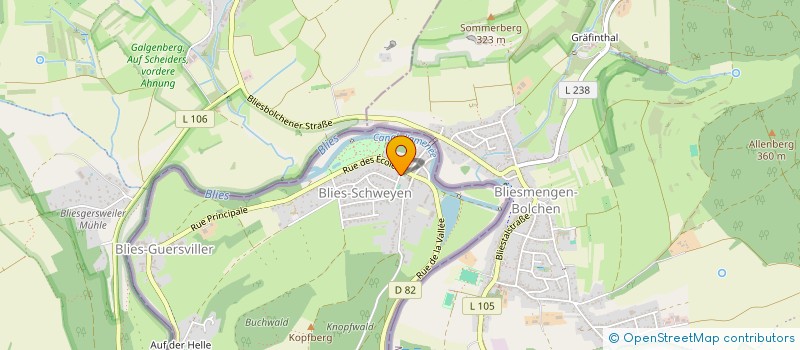 localisation de l'entreprise SCI VERONIQUE MICHEL  BLIES-GUERSVILLER