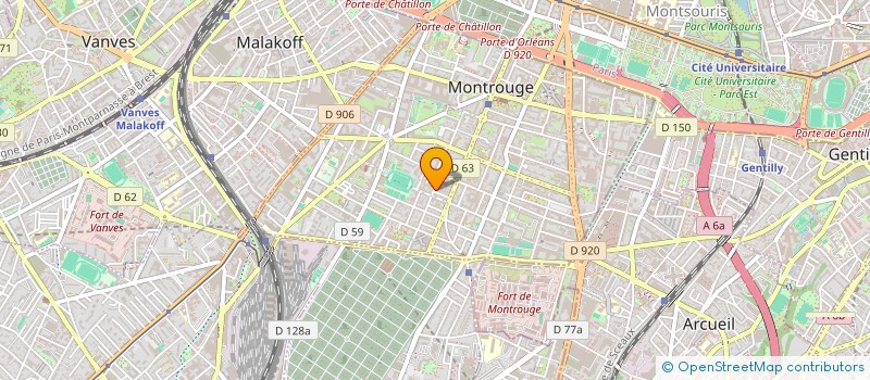 localisation de l'entreprise SCI VERRENS  MONTROUGE