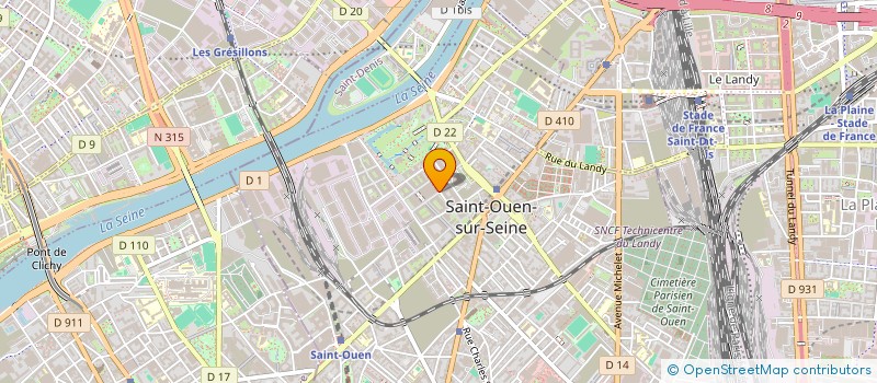 localisation de l'entreprise SCI VERT AMANDE à SAINT-OUEN-SUR-SEINE
