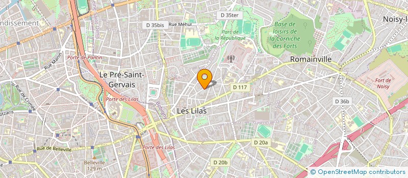 localisation de l'entreprise SCI VERT TAPIS  LES LILAS