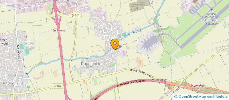 localisation de l'entreprise SCI VERTE  DUPPIGHEIM