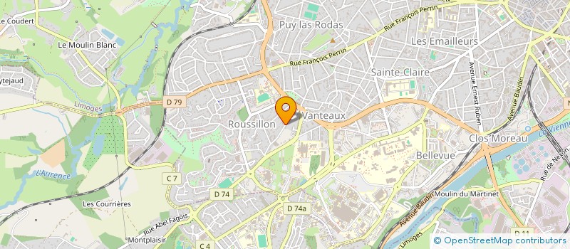 localisation de l'entreprise SCI VERTHAMONT à LIMOGES