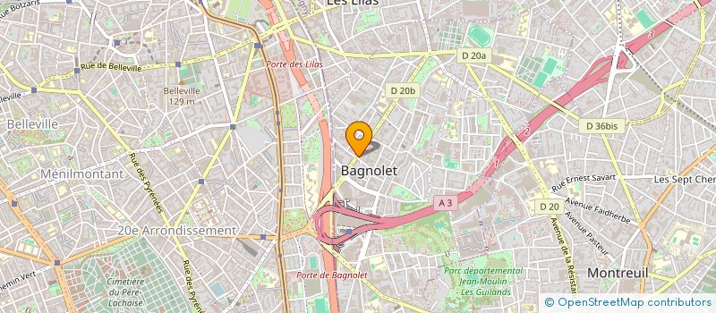 localisation de l'entreprise SCI VESD à BAGNOLET