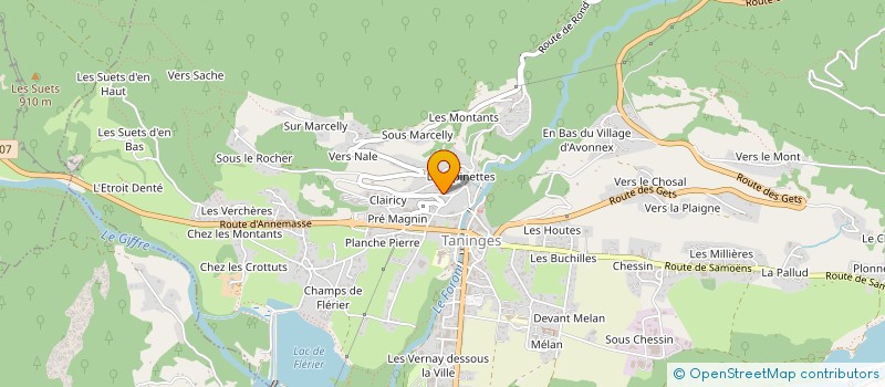 localisation de l'entreprise SCI VESINE à TANINGES