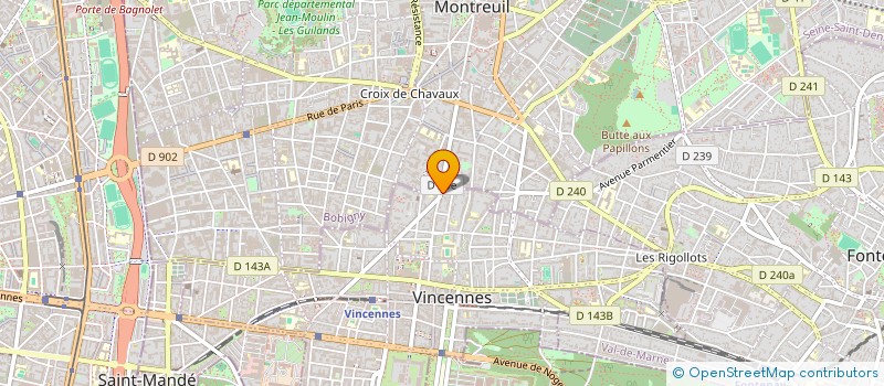 localisation de l'entreprise SCI VEST à VINCENNES