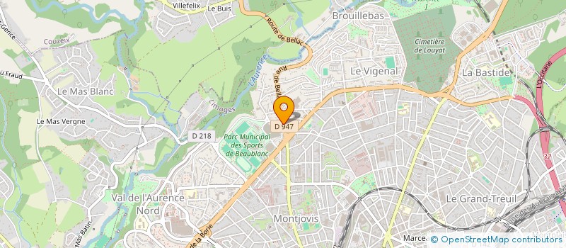 localisation de l'entreprise SCI VET'GB à LIMOGES