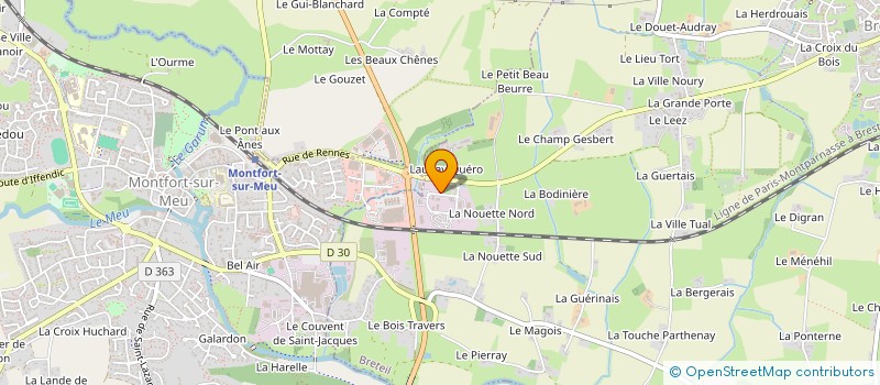 localisation de l'entreprise SCI VETERINAIRE DE LA NOUETTE  BRETEIL