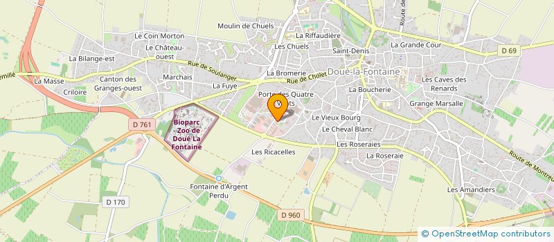 localisation de l'entreprise SCI VETERINAIRE DE LA PETITE CHAMPAGNE  DOUE-EN-ANJOU