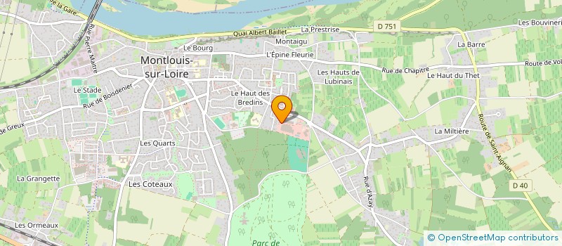 localisation de l'entreprise SCI VETERINAIRE-MONTLOUIS à MONTLOUIS-SUR-LOIRE
