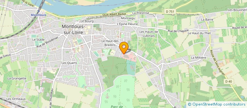 localisation de l'entreprise SCI VETERINAIRE-VERETZ à MONTLOUIS-SUR-LOIRE