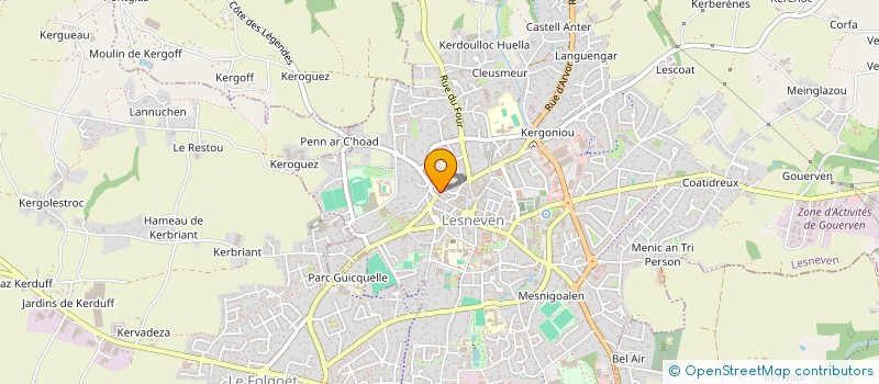 localisation de l'entreprise SCI VETERINAIRES ASSOCIES  LESNEVEN