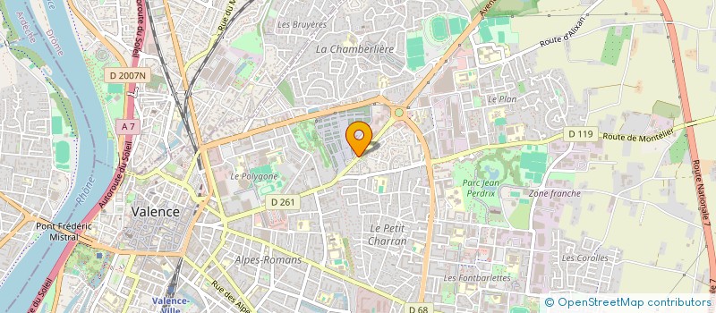 localisation de l'entreprise SCI VETERINAIRES DE L ARCHE à VALENCE