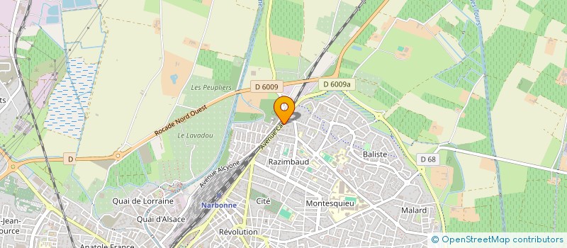 localisation de l'entreprise SCI VETO SUD  NARBONNE