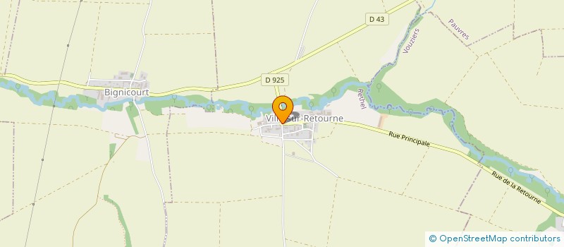 localisation de l'entreprise SCI VEZ  VILLE-SUR-RETOURNE