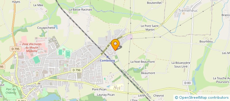 localisation de l'entreprise SCI VFIMMO  COMBOURG