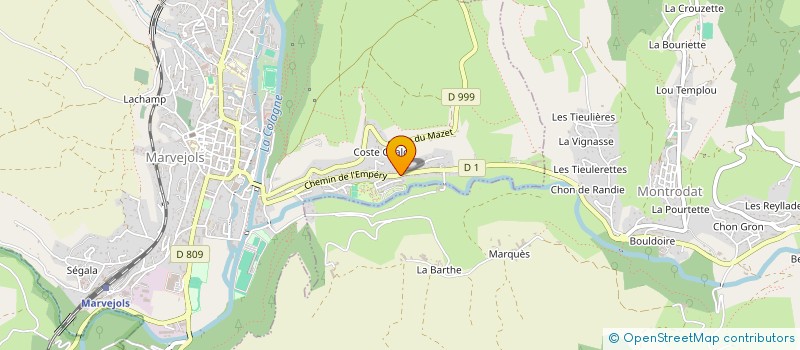 localisation de l'entreprise SCI VGA MARVEJOLS  MARVEJOLS