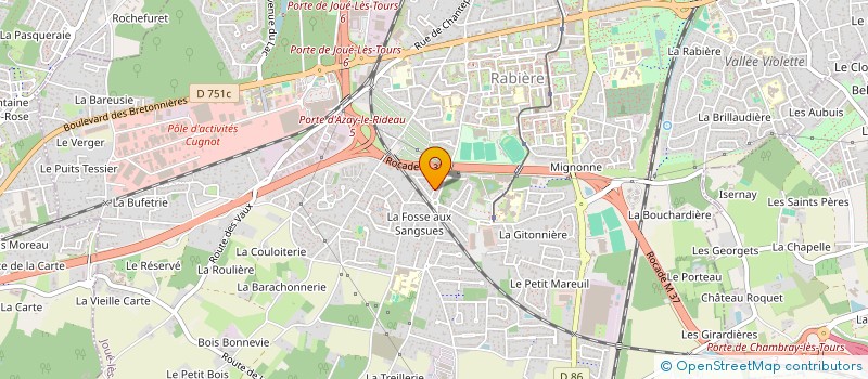 localisation de l'entreprise SCI VGL ET JGL à JOUE-LES-TOURS