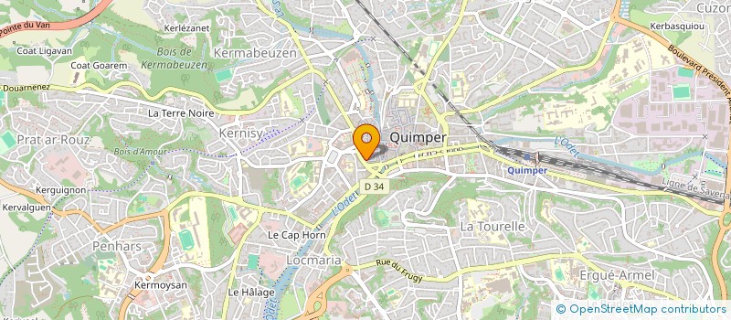 localisation de l'entreprise SCI VHDC  QUIMPER