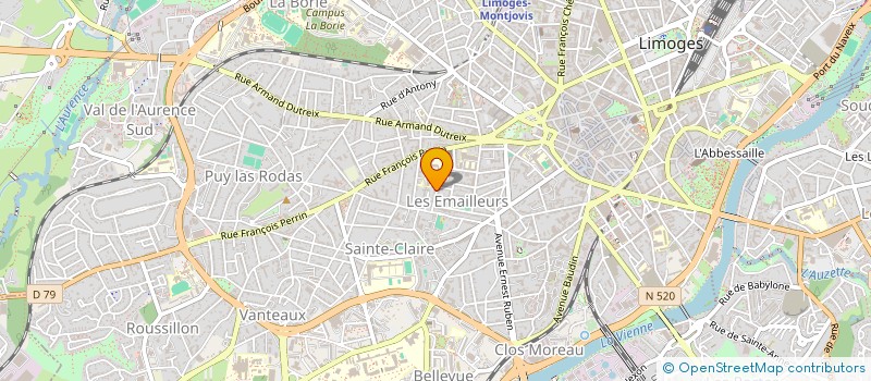 localisation de l'entreprise SCI VHEM à LIMOGES