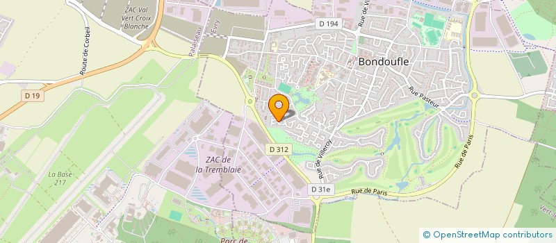 localisation de l'entreprise SCI VHERYLAM à BONDOUFLE