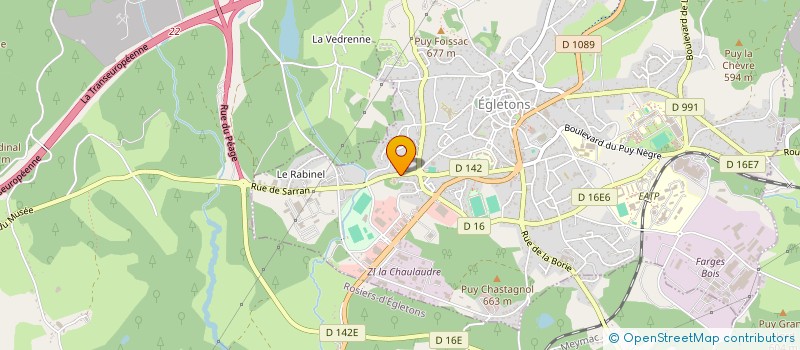 localisation de l'entreprise SCI VI - SA à EGLETONS