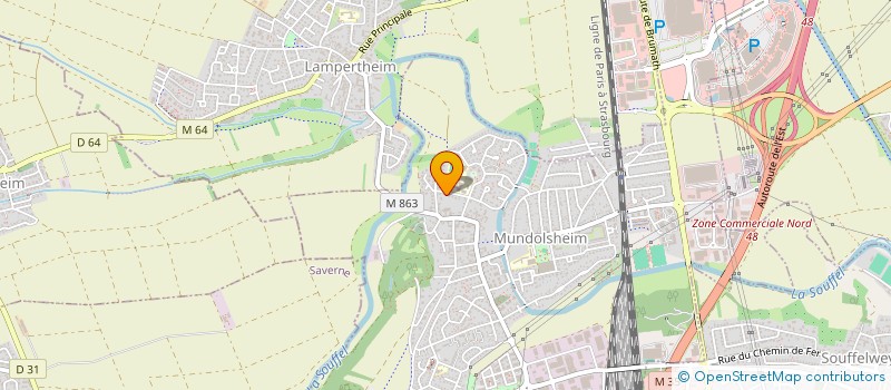 localisation de l'entreprise SCI VIA LILA  MUNDOLSHEIM