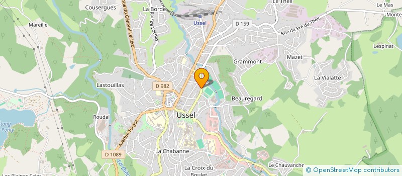 localisation de l'entreprise SCI VIALLEMONTEIL à USSEL