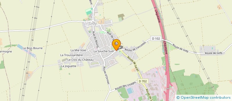 localisation de l'entreprise SCI VIANTEAM à GIDY