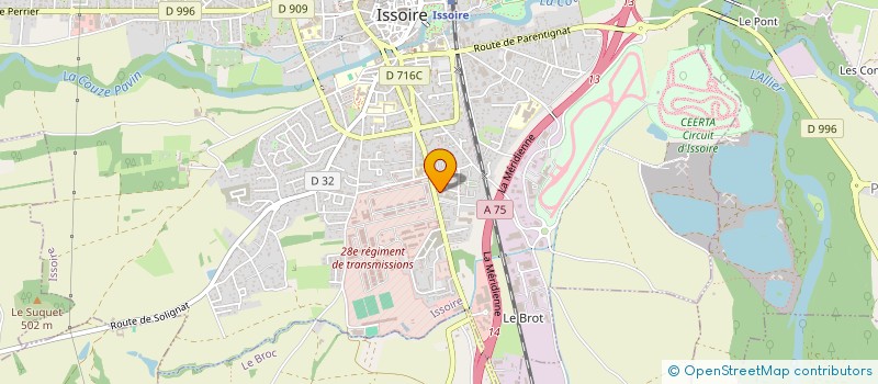 localisation de l'entreprise SCI VICANT  ISSOIRE