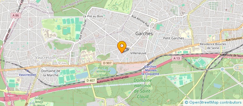 localisation de l'entreprise SCI VICHY-PLAZA à GARCHES