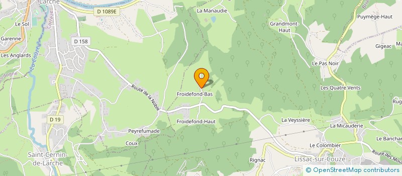 localisation de l'entreprise SCI VICK  LISSAC-SUR-COUZE