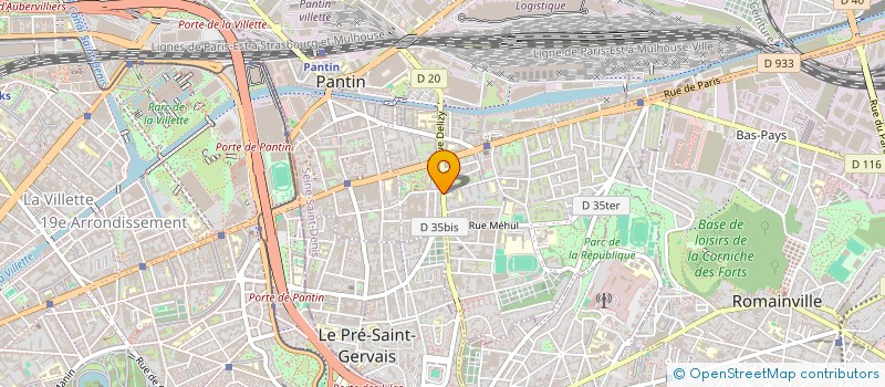 localisation de l'entreprise SCI VICTOR AUFFRET  PANTIN