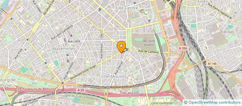localisation de l'entreprise SCI VICTOR HUGO à LILLE